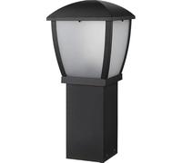 Farola/Sobremuro DRAVE IP44 1xE27 L.17xAn.17xAl.60cm Aluminio PC Negro