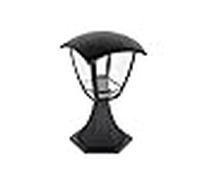 Farola/sobremuro zoio pequeño ip44 1xe27 l.17xan.17xal.28cm negro