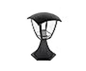 Farola/sobremuro zoio pequeño ip44 1xe27 l.17xan.17xal.28cm negro