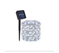 Farolas Exteriores, Luces solares de hadas 32 m, 22, 12 y 7, 8 modos, LED alambre cobre, luces navideñas for exteriores, guirnalda decorativa impermeable for jardín(White 1PC,7M)