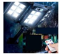 Farolas solares para exteriores 8000W Luz solar 5000mAh LED Farola IP65 Waterpoof Iluminación exterior Jardín Camino Patio Proyector con sensor de movimiento Amplia gama de iluminación(765 LED-01)