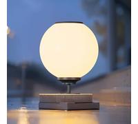 Farolas solares para Exteriores, Modernas lámparas de Pilar con Globo acrílico, luz LED Solar para Caminos, iluminación de bolardos para paisajismo, iluminación para porches, jardi