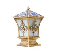 Farolas solares para Postes, iluminación Decorativa Europea para césped, lámpara LED Antigua para Columna de jardín, luminarias cuadradas para Pilar de Puerta, lámparas Vintage para Vallas exteri