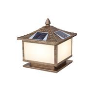 Farolas solares para Postes, lámpara de Columna Decorativa de Estilo Chino Retro para jardín Exterior, lámpara Impermeable para Tapa de Poste, lámparas de Pilar para Vallas de Villas, luminarias