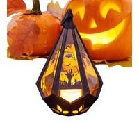 Faroles de Halloween para interiores, luces espeluznantes de mano de bruja de castillo, linterna de Halloween a pilas para exteriores, interiores, césped, patio, camino, porche, jardín, patio trasero