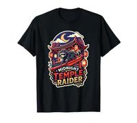 Faroles de Luna Creciente con Mapache Ninja de Midnight Temple Raider Camiseta