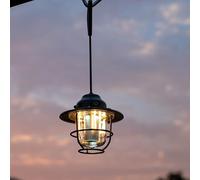 Faroles LED impermeables para camping, mini luz de tienda de campaña, luz portátil para tienda de campaña para senderismo con 4 modos de iluminación y recargable tipo C (caqui)