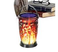 Faroles solares para exteriores, luz parpadeante de fuego, lámpara colgante para balcón, faroles de pétalos huecos para caminos de patio, decoración junto a la piscina, ambiente de jardín de paisaje