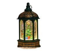 Farolillo de Navidad con forma de globo de nieve - Farol iluminado con purpurina de agua, adorno decorativo festivo, decoración navideña iluminada para escritorio, mesa, reunión, hogar, vacaciones,