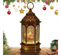 Farolillo de Navidad - Farol LED decorativo con escenas navideñas festivas | Funciona con pilas, diseño duradero y ligero, perfecto para decoración de mesa, repisa de chimenea o exteriores, aporta el