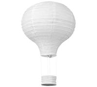 Farolillo de papel redondo de 30 cm, color blanco, globo aerostático, lámpara decorativa para bodas, celebraciones, cumpleaños, fiestas