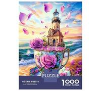 Farolillo Marino con Taza de té 1000 Piezas Set De Puzzle Magia caprichosa Puzzle Clásico, Cartón Resistente - para Parejas, Ultra Difícil, Top Calificado, Actividad Casa 38x26cm/1000pcs
