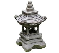 Farolillo solar decorativo - Luz de de jardín, torre de piedra antigua | Lámpara solar inspirada en Zen al aire libre para terraza y villa, luz nocturna suave para caminos, jardín, césped