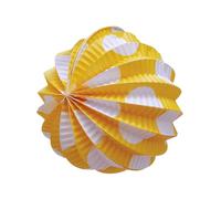 Farolillos Feria de Papel Amarillo Arena con Lunares Blancos Pack de 12 | 22 CM de Diámetro | Farolillos para la Feria | Auténticos Faroles Andaluces listos para Usar | Nexum Market