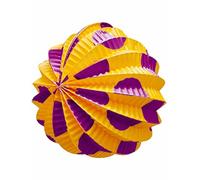 Farolillos Feria de Papel Pack de 12 | 22 CM de Diámetro | Farolillos para la Feria | Auténticos Faroles Andaluces listos para Usar | Nexum Market (Amarillos con Lunares Morados)