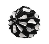 Farolillos Feria de Papel Pack de 12 | 22 CM de Diámetro | Farolillos para la Feria | Auténticos Faroles Andaluces listos para Usar | Nexum Market (Negros con Lunares Blancos)