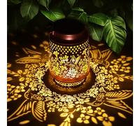 Farolillos Solares Exterior de Metal con Diseño de Colibrí, Faroles Solares Exterior Impermeables IP65, Luz Solar Exterior Decorativa para Jardín, Terraza y Balcón, Regalo Ideal