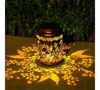 Farolillos Solares OxyLED con Diseño de Colibríes - Impermeables IP44, Luz Automática Crepúsculo/Amanecer, Ideal para Jardín, Terraza y Balcón (Decoración Exterior Vintage)