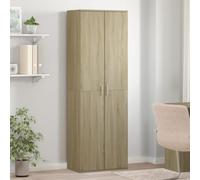 Faroom Armario Multiusos 2 Puertas Armario Escobero, Armario Limpieza, Armario almacenaje, Madera de Ingeniería, Roble Sonoma, 60x35x180 cm