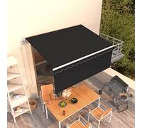 Faroom Toldo Motorizado 3 x 2.5 m con Persiana, Toldo Eléctrico y Manual Retráctil,Toldo Articulado Eléctrico con Mando a Distancia, Toldo Brazo Extensible para Terraza, Jardín Antracita