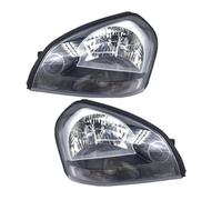 Faros 1 Par Faros Delanteros Para Parachoques Para Hyundai Para Tucson 2005-2010 Faros Coche(1Pair black)