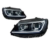 Faros Aelanteros Luces Coche Para MK6 Faros Delanteros (2011-2018) DRL Lente Proyector Accesorios Automotrices Faro Principal(2PC LHD)