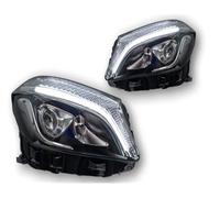 Faros Aelanteros Luces Coche Para W176 (2013-2018) A45 A180 A200 Faro Delantero DRL Proyector Lente Automotriz Faro Principal(For Halogen)