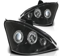 Faros Angel Eyes Combinados Tuning Tec Para Ford Focus MK1 Facelift 01-04 Negro