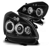 Faros Angel Eyes Combinados Tuning Tec Para Renault Clio 3 05-09 Negro