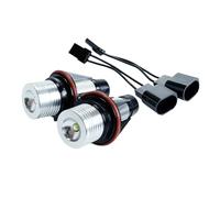 Faros Angel Eyes para coche Para BMW E39 E53 E60 E61 E63 Para X5 530i Sin Errores Ojo Ángel Halo Anillo Marcador Luz Lateral Bombilla LED 5W Faro Kit halo para faross(2Pcs White)
