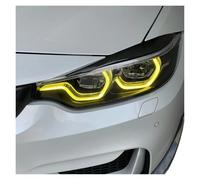 Faros Angel Eyes para coche Para BMW Para M3 Para M4 CSL 4 Series F80 F82 F83 F32 F36 F33 LCI DRL Color Amarillo Dorado Módulo LED Luz Circulación Diurna Faro ojos de ángel(Yellow)