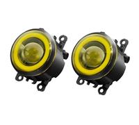 Faros Antiniebla Coche Luz Antiniebla Para Coche Con Ojo De Ángel DRL LED COB Conjunto Lámpara Circulación Diurna Para Jaguar Para Tipo S Para CCX Para Sedán 1999-2007(Yellow)