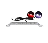 Faros Antiniebla Lámpara Matrícula para Coche 45/90 Bombillas LED Luz Freno Luz Matrícula Externa Resistente Al Agua Barra Roja Y Blanca Luz Marcha Atrás para Coche Luces Antiniebla(90LED White Red)