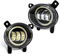 Faros Antiniebla Para BMW 3 Series F31 Lci 2014-2018 Conjunto de faro antiniebla de coche LED Angel Eyes Lente Halógeno Parachoques delantero Faro 12v Luz de conducción