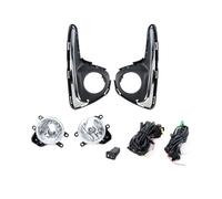 Faros Antiniebla Para Toyota Para Yaris Para Vitz 2018-2020 Faros Antiniebla Luces Diurnas DRL Marco Luz, Moldura Cromada Blanca Bombillas Antiniebla Led(A Set)