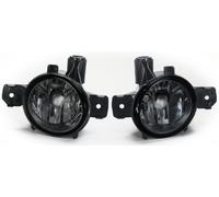 Faros antiniebla redondos tintados en negro con cristal liso Pack tipo M para...
