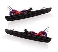 Faros Antiniebla Traseros Luces Freno Luces LED Reflectores Parachoques para Dodge para Challenger 2015 2016 2017 2018 2019 Antiniebla Luz Diurna(Smoked Lens)