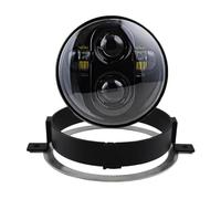 Faros Auxiliares De Moto Faro LED para Proyector De Motocicleta De 5,75 Pulgadas con Soporte para VTX para VTX 1800 para VTX 1300 2002-2004 2005 2006 2007 2008 Faro LED Motocicleta(Black A)