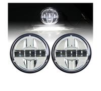 Faros Auxiliares De Moto Proyector Luces Antiniebla LED De 4,5 Pulgadas Y 4-1/2 Faros Delanteros Motocicleta Lámpara Auxiliar para Electra para Glide para Road Montaje De Faro Delantero(Chrome)