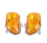 Faros Auxiliares Moto Carcasa Lente Luces Intermitentes Delanteras Motocicleta para Goldwing para GL1800 2001-2017 Faros Redondos LED(Naranja)
