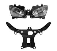 Faros Auxiliares Moto Conjunto Faro Delantero Motocicleta para YZF R1 para YZFR1 2000-2001 Faros Redondos LED(with Bracket)