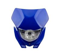Faros Auxiliares Moto Faro Delantero para Motocicleta Kawasaki KLX EXC XCF SX F SMR H4, para Enduro, Supermoto, Moto de Cross Faro Conjunto Faro(Azul)