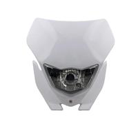 Faros Auxiliares Moto Faro Delantero para Motocicleta Kawasaki KLX EXC XCF SX F SMR H4, para Enduro, Supermoto, Moto de Cross Faro Conjunto Faro(Blanco)
