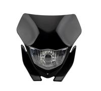 Faros Auxiliares Moto Faro Delantero para Motocicleta Kawasaki KLX EXC XCF SX F SMR H4, para Enduro, Supermoto, Moto de Cross Faro Conjunto Faro(Negro)