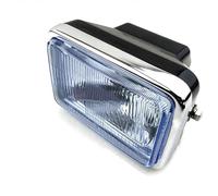Faros Auxiliares Moto Faro Delantero Universal Motocicleta para Suzuki para GS125 125 CC Iluminación ABS Luz Delantera Lente Cristal Ámbar Azul Blanco Faro Conjunto Faro(Blue Glass)