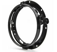 Faros Auxiliares Moto Faros Delanteros LED 7 Pulgadas DRL con Ojos Ángel para Jeep para Lada para Niva Coche Urbano H4 Faro Conjunto Faro(Bracket Black)