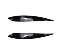 Faros Cejas párpados Cubierta Coche para Volkswagen Polo 9n 2005-2009,Cubierta de Faro Delantero lámpara Pegatina Accesorios,B-Carbon Fiber