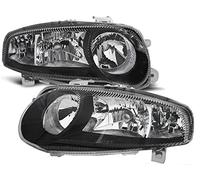 Faros compatibles con Alfa Romeo 147 2001-2004 GV-1084 - Luces delanteras de coche, lado conductor y pasajero, juego completo de montaje negro