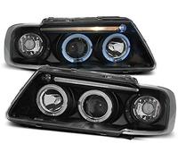 Faros compatibles con Audi A3 8L 1996 1997 1998 1999 2000 GV-1102 luces delanteras de coche, faros delanteros ángel Eyes negro