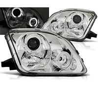 Faros compatibles con Honda Prelude 1997 1998 1999 2000 2001 GV-1339 faros delanteros conjunto de faros delanteros de Angel Eyes Chrome